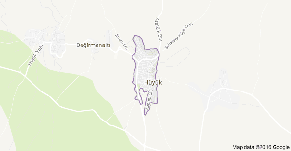 Konya Hüyük Uydu Görüntüsü ve Haritası