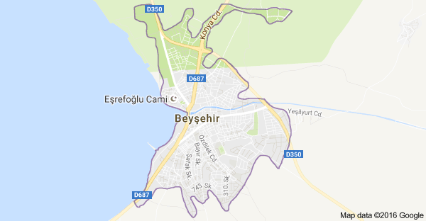 Konya Beyşehir Uydu Görüntüsü ve Haritası
