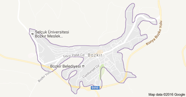 Konya Bozkır Uydu Görüntüsü ve Haritası