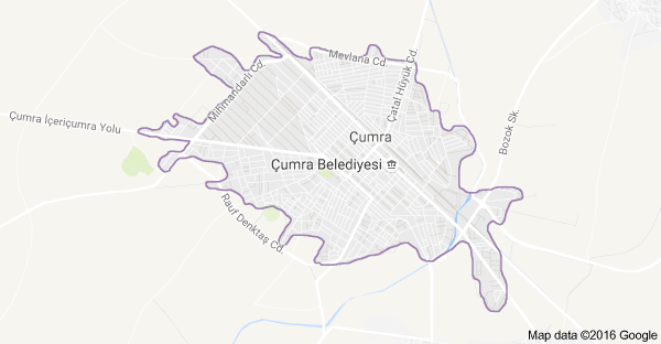 Konya Çumra Uydu Görüntüsü ve Haritası