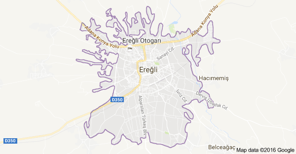 Konya Ereğli Uydu Görüntüsü ve Haritası