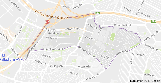 Atatürk Mahallesi Uydu Görüntüsü ve Haritası Ataşehir İstanbul