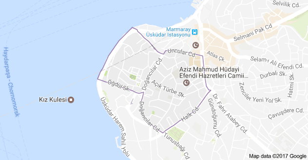 Üsküdar Aziz Mahmud Hüdayi Mahallesi Uydu Görüntüsü ve Haritası
