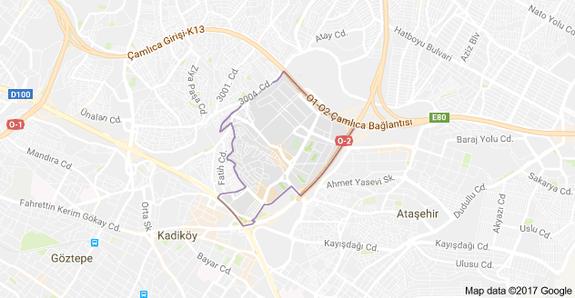 Barbaros Mahallesi Uydu Görüntüsü ve Haritası Ataşehir İstanbul