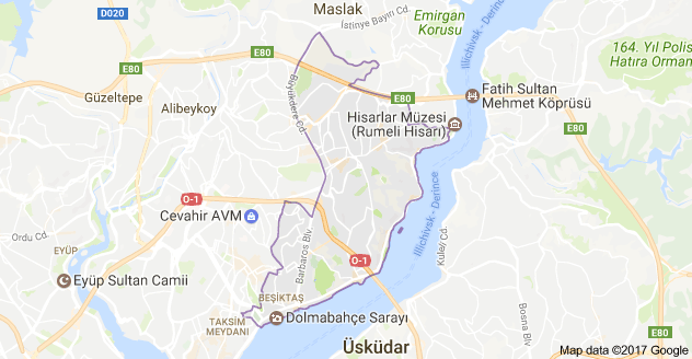 İstanbul Beşiktaş Uydu Görüntüsü