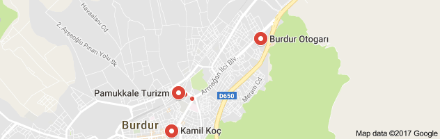 Burdur Otogarı Uydu Görüntüsü