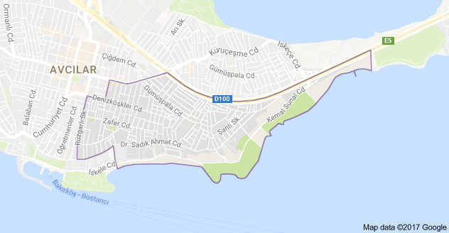 Denizköşkler Uydu Görüntüsü ve Haritası Avcılar İstanbul