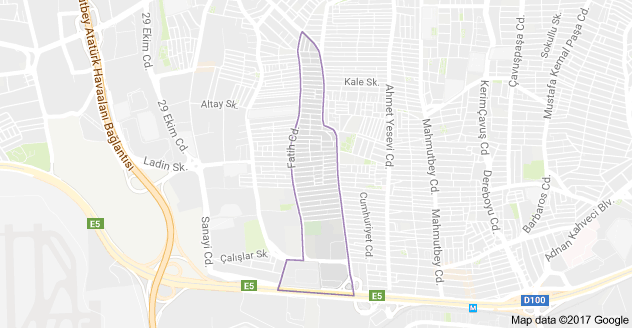 Fevzi Çakmak Mahallesi Uydu Görüntüsü Haritası Bahçelievler İstanbul