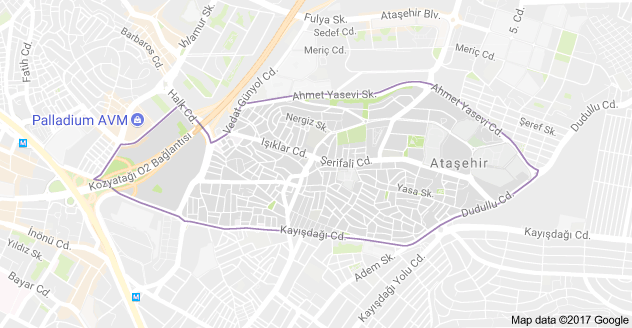 Küçükbakkalköy Uydu Görüntüsü ve Haritası Ataşehir İstanbul