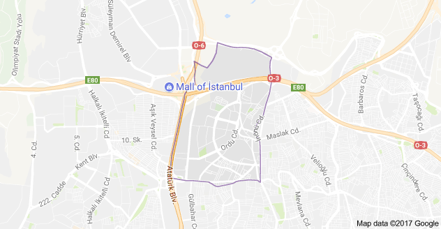 Mahmutbey Mahallesi Uydu Görüntüsü ve Haritası Bağcılar İstanbul