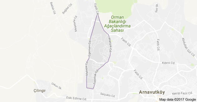 Mehmet Akif Ersoy Mahallesi Uydu Görüntüsü ve Haritası Arnavutköy