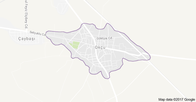Çumra Okçu Uydu Görüntüsü, Harita