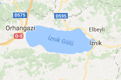 İznik Gölü Uydu Görüntüsü ve Haritası