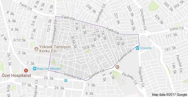 Çınar Mahallesi Uydu Görüntüsü ve Haritası Bağcılar İstanbul