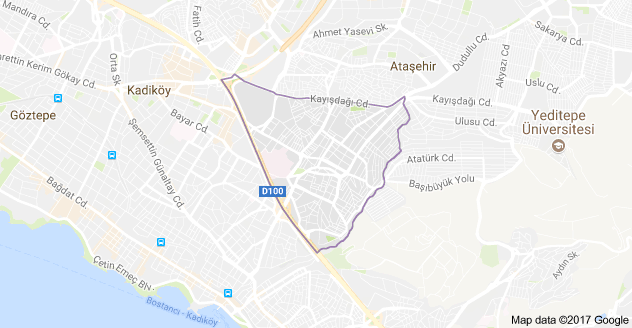 İçerenköy Uydu Görüntüsü ve Haritası Ataşehir İstanbul