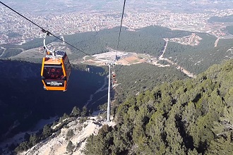 Denizli Teleferik Kuşbakışı Havadan Kamera İzle