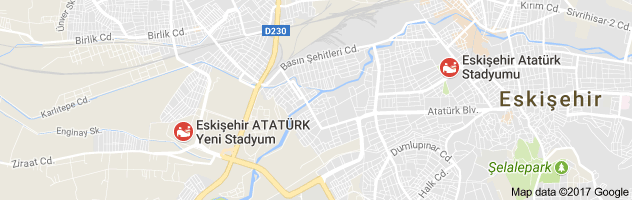 Eskişehir Yeni Atatürk Stadyumu Uydu Görüntüsü ve Haritası