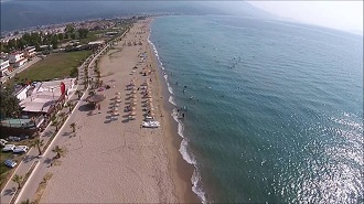 Kuşadası Davutlar Plajı Havadan Kamera İzle