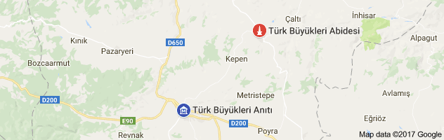 Türk Büyükleri Anıtı Uydu Görüntüsü Uydu Haritası Bilecik