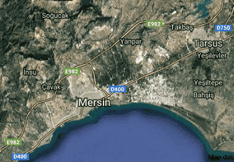 Mersin Akdeniz Uydu Görüntüsü Haritası