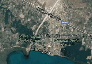 Muğla Köyceğiz Uydu Görüntüsü Haritası