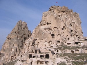 Nevşehir Uçhisar Kalesi Uydu Görüntüsü Haritası