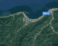 Rize Uydu Görüntüsü Haritası