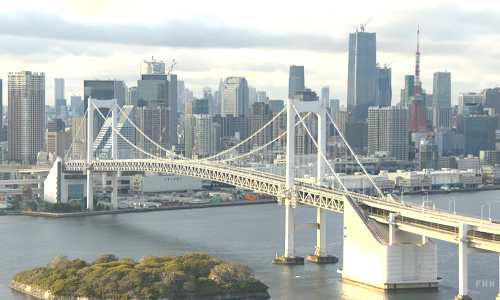 Tokyo Odaiba Rainbow Gökkuşağı Köprüsü Canlı Izle